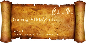 Cserny Viktória névjegykártya